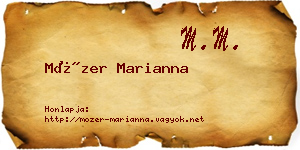 Mózer Marianna névjegykártya